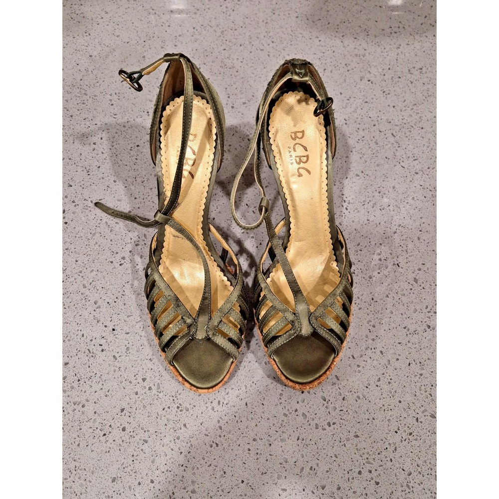 BCBG Green  Wedges Women's Size 7B
